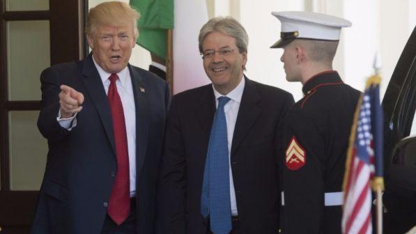 Incontro Trump - Gentiloni: vicinanza a popolo e governo francese