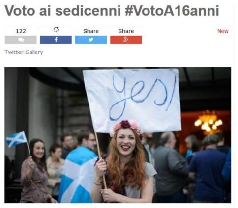 Grillo: diritto di voto ai 16enni