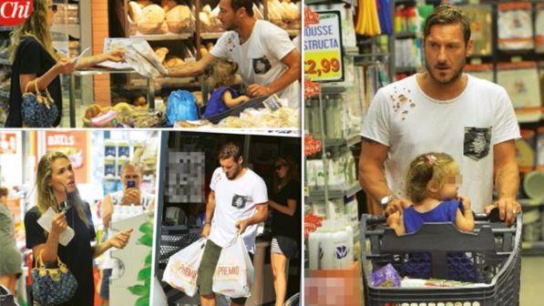 Francesco Totti, marito modello, fa la spesa con Ilary