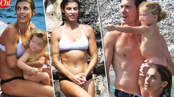 Elisabetta Canalis, mamma sirenetta in Costiera Amalfitana
