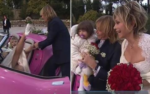 Carmen Russo e Enzo Paolo Turchi, nozze bis in diretta tv con siparietto hot