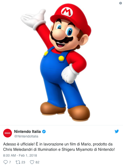 Super Mario: Nintendo realizzerà un film con i creatori dei Minions