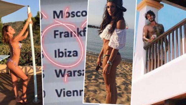 Belen, De Martino e D'Amario: tutti appassionatamente a Ibiza