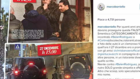Belen e Marco Borriello, solo amicizia