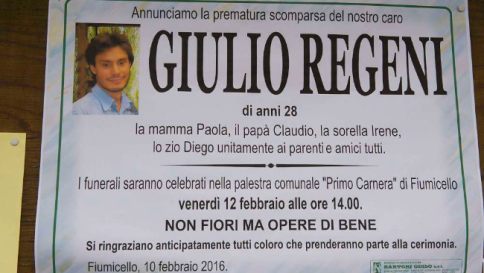 Renzi: "Vogliamo la verità sulla morte di Regeni, responsabili la pagheranno"