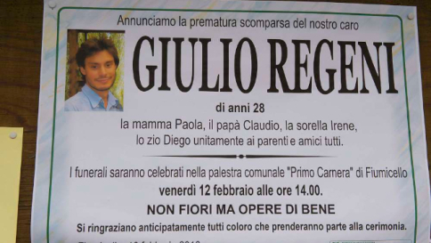 Egitto: "Regeni ucciso per vendetta" Gentiloni: "Tesi Il Cairo improbabili"