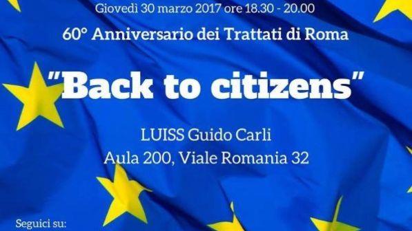 "Back to the citizens", l'Ue incontra i giovani a Roma