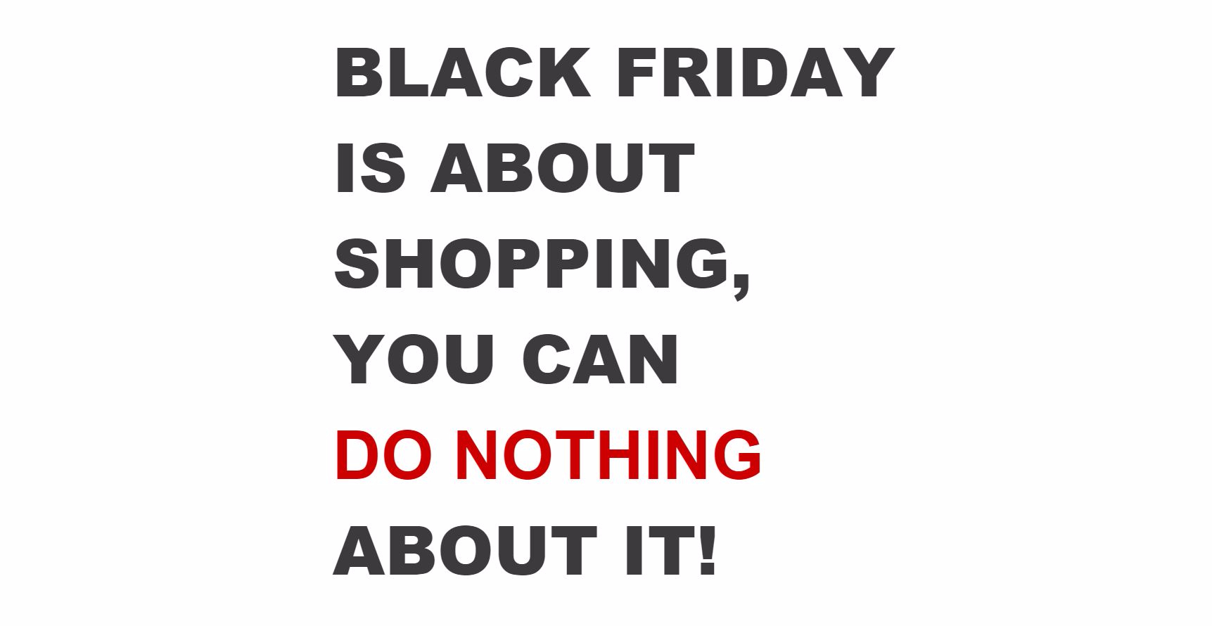 Arriva il "Buy Nothing Day", l'offensiva al tanto atteso Black Friday