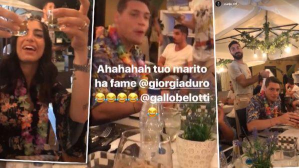 "Gallo" Belotti, luna di miele a Ibiza con gli amici calciatori