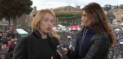 Meloni al Family day: "Sono incinta"