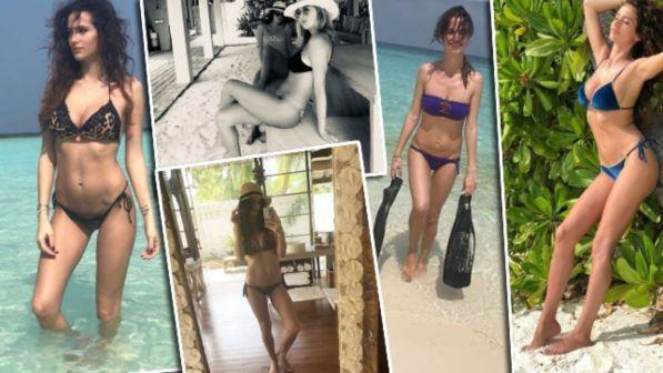 Campionato fermo, ma le curve delle wags si sfidano al sole