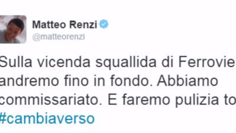 Renzi: "Su Ferrovie Sud Est squallore Abbiamo commissariato, ora pulizia"