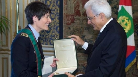AstroSamantha atterra al Quirinale