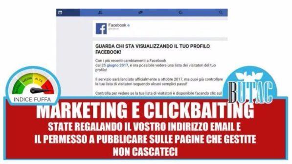 #Bastabufale: il servizio "scopri chi guarda il tuo profilo fb" è un fake
