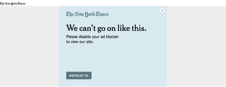 Il "New York Times" dichiara guerra agli ad blockers