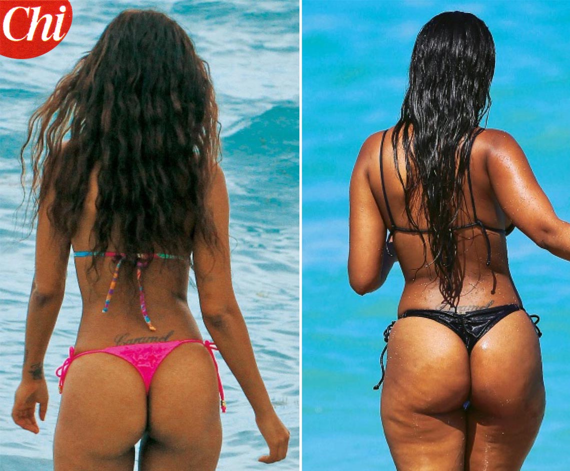 Fanny Neguesha, lato B a confronto: ieri e oggi