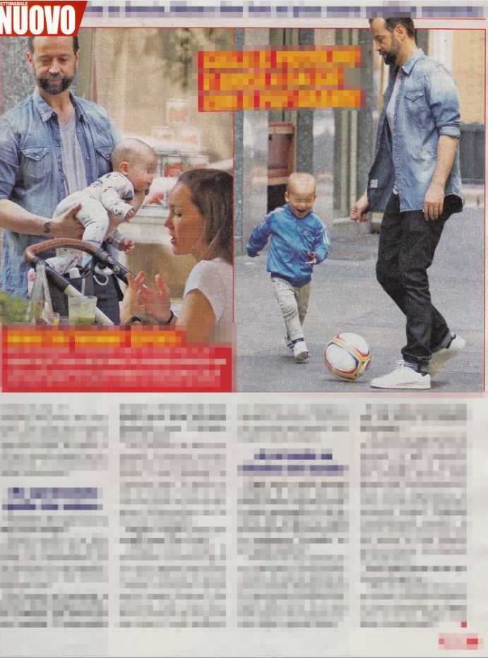 Fabio Volo con la compagna Johanna e i figli Sebastian e Gabriel