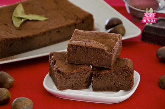 Torta di castagne e cioccolato