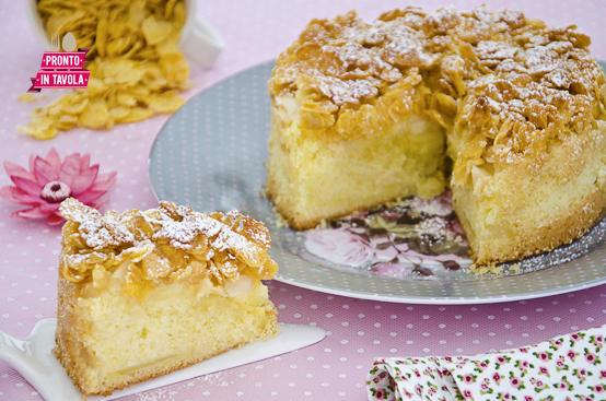 Torta di mele e corn flakes