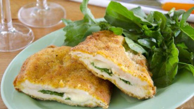 Cordon bleu con rucola e mozzarella