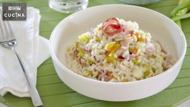 Risotto ai fiori di zucca e speck