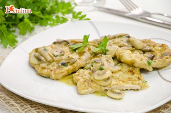 Scaloppine di maiale ai funghi