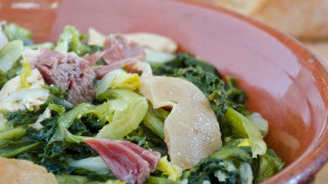 Minestra maritata al prosciutto