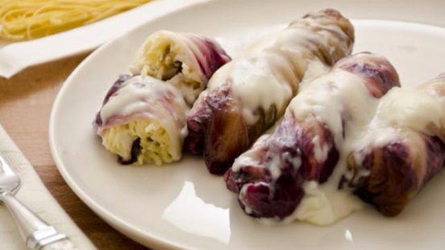 Involtini di radicchio e tagliolini