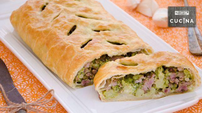 Strudel con broccoli e salsiccia