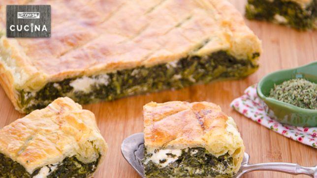 Torta salata con feta e spinaci