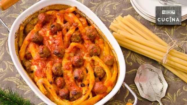 Ziti al forno con polpettine