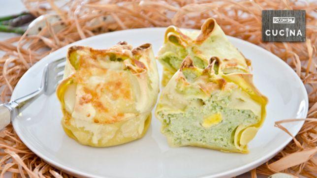Timballini asparagi e uova di quaglia