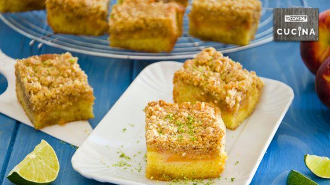 Crumb cake alle pesche