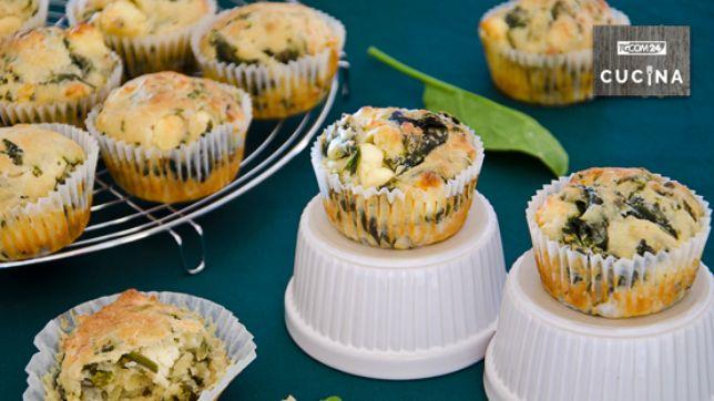 Muffin agli spinaci e feta