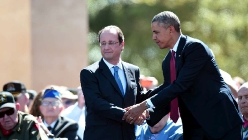 usa,francia,normandia,d-day,barack obama,francois hollande