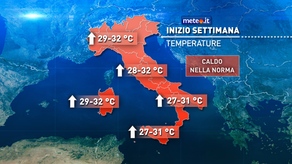Meteo, alta pressione in graduale rinforzo