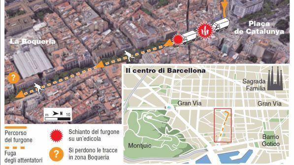 Attacco Barcellona, perquisizioni in una casa e in un internet-caffè