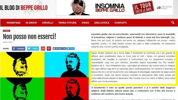Elezioni, Beppe Grillo: "Rimuovere intoppo della casta con ultima spallata"