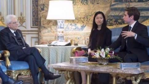 Aipoly, Alberto Rizzoli e Marita Cheng presentano la app a Sergio Mattarella