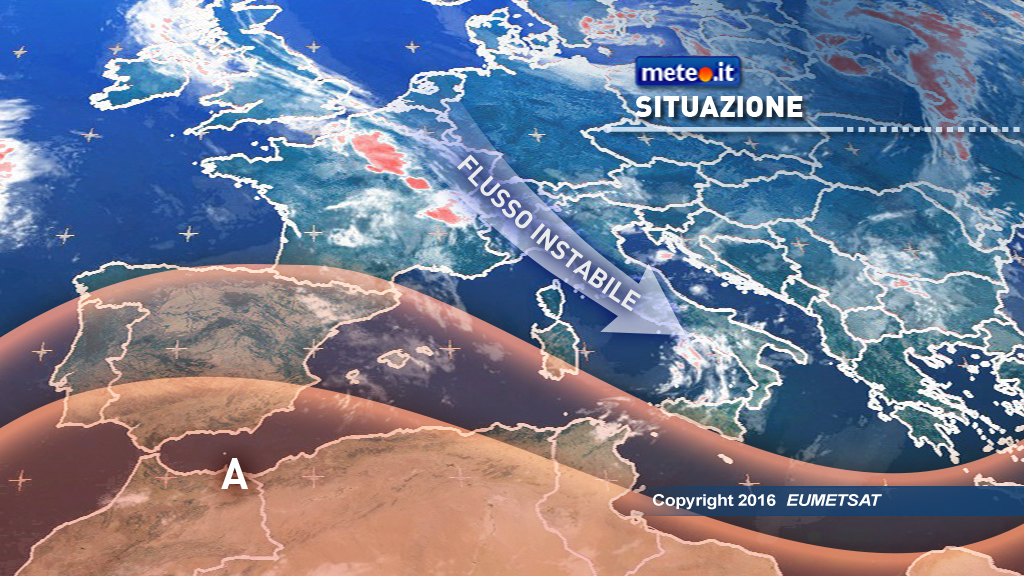 Meteo, prosegue la fase instabile sulle regioni del Nord Qualche temporale anche nel Meridione