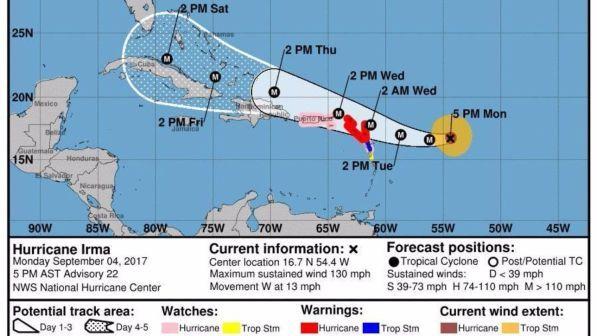 Usa, l'uragano Irma si rafforza: la Florida dichiara lo stato di emergenza