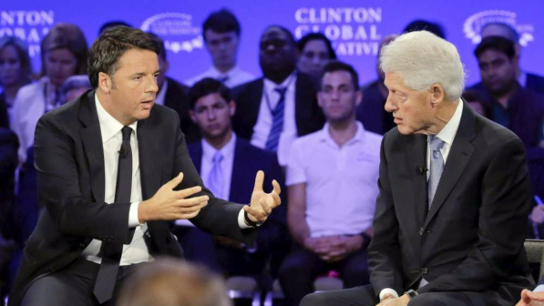 New York, incontro tra Matteo Renzi e Bill Clinton