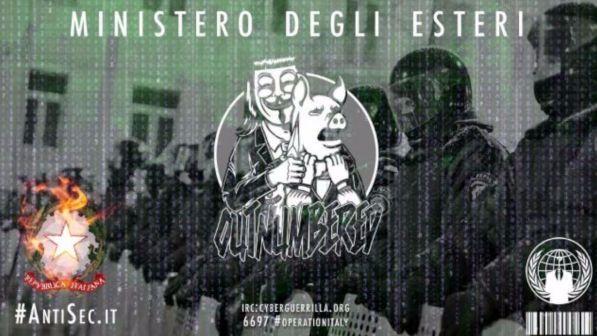 Anonymous Italia: "Abbiamo hackerato il ministero degli Esteri"