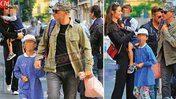 Ramazzotti e Pellegrinelli insieme per il primo giorno di scuola della figlia