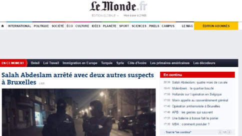 Bruxelles, l'arresto di Salah sulle home page dei siti esteri