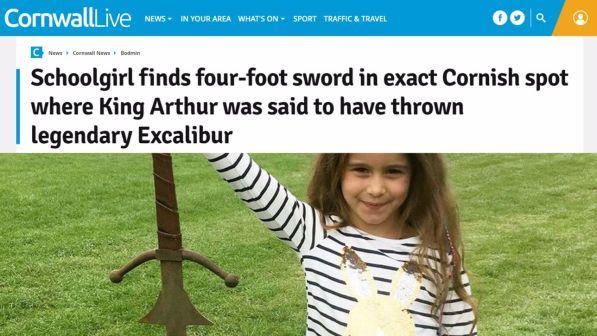 Bimba inglese trova un'antica spada: ritorna il mito di Excalibur