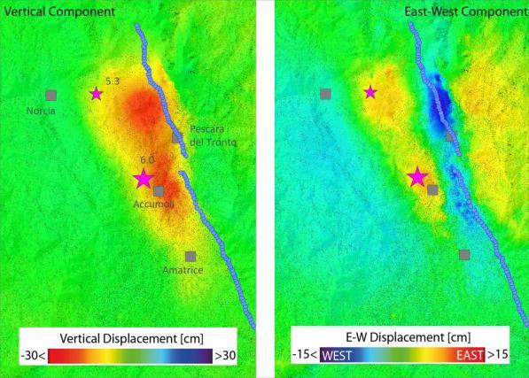 Sisma, ad Accumoli il suolo è slittato lateralmente di 16 centimetri