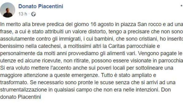 Omelia contro i migranti, le scuse del prete di Sora: "Volevo solo parlare dei poveri locali"