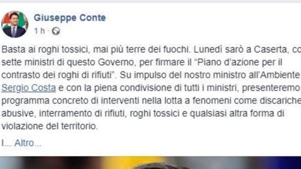 Rifiuti e Terra dei fuochi, Conte: "Basta con i roghi tossici" | Prevista una cabina di regia a Palazzo Chigi