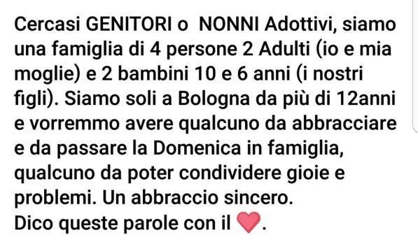 "Cercasi nonni": il curioso annuncio di un bolognese su Facebook